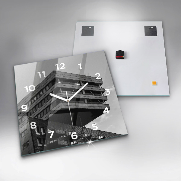 Square glass wall clock Architecture in Amsterdam