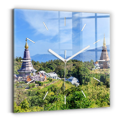 Square glass wall clock Chiang Mai National Park