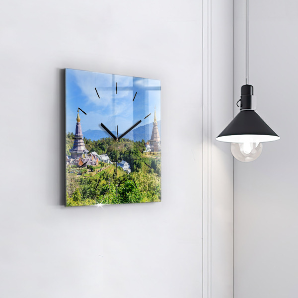 Square glass wall clock Chiang Mai National Park