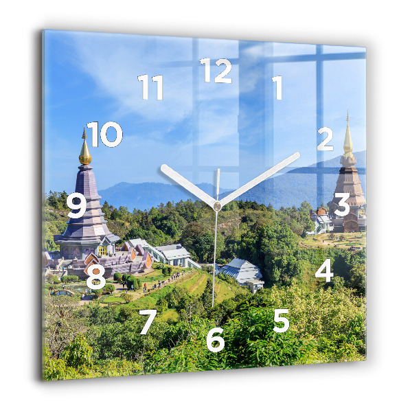 Square glass wall clock Chiang Mai National Park