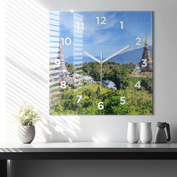 Square glass wall clock Chiang Mai National Park