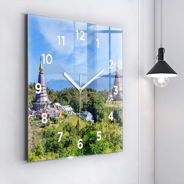Square glass wall clock Chiang Mai National Park