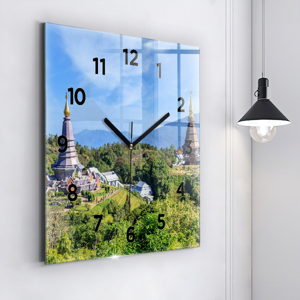 Square glass wall clock Chiang Mai National Park