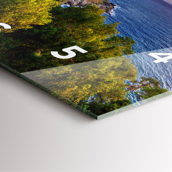 Square glass wall clock Phuket in Thailand