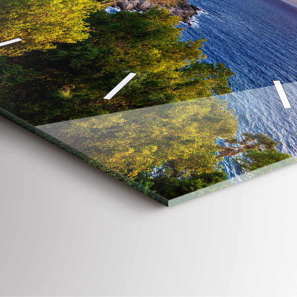 Square glass wall clock Phuket in Thailand