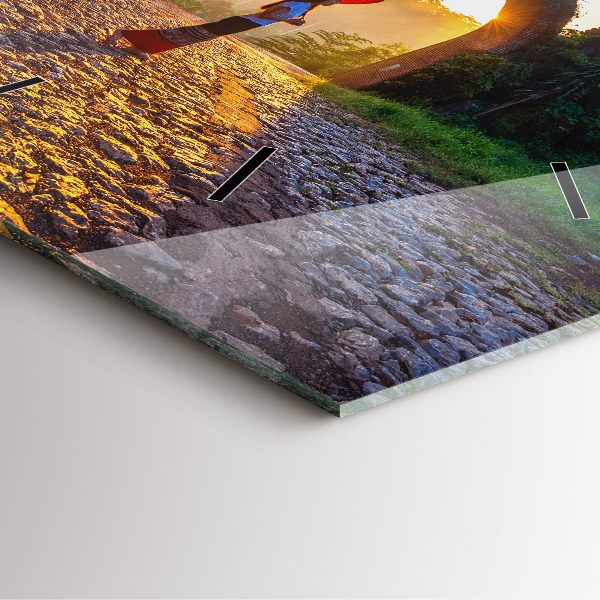 Square glass wall clock Surat Thani Park Thailand