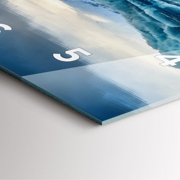 Square glass wall clock Lake Jokulsarlon Iceland