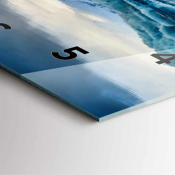 Square glass wall clock Lake Jokulsarlon Iceland