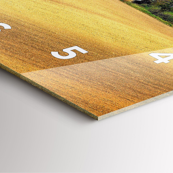 Square glass wall clock Moravia Rural Landscape