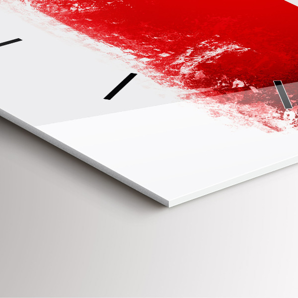 Square glass wall clock Czech flag