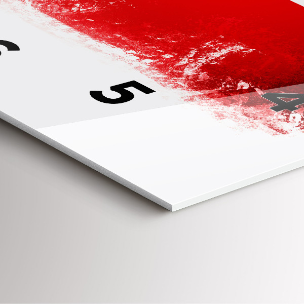 Square glass wall clock Czech flag