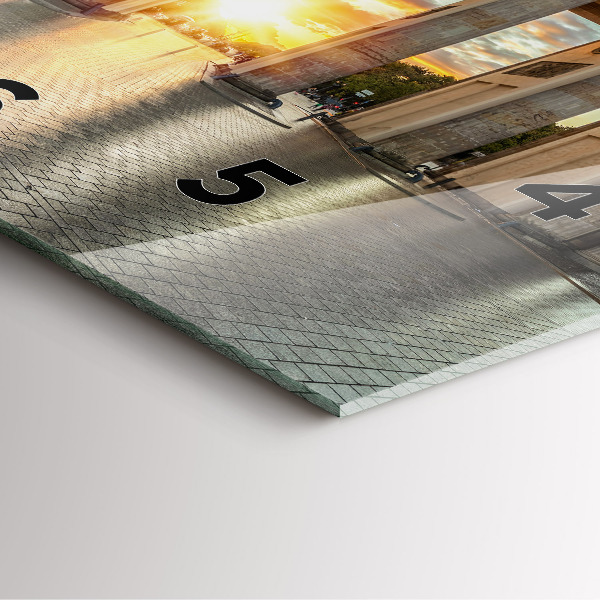 Square glass wall clock Brandenburg Gate in Berlin