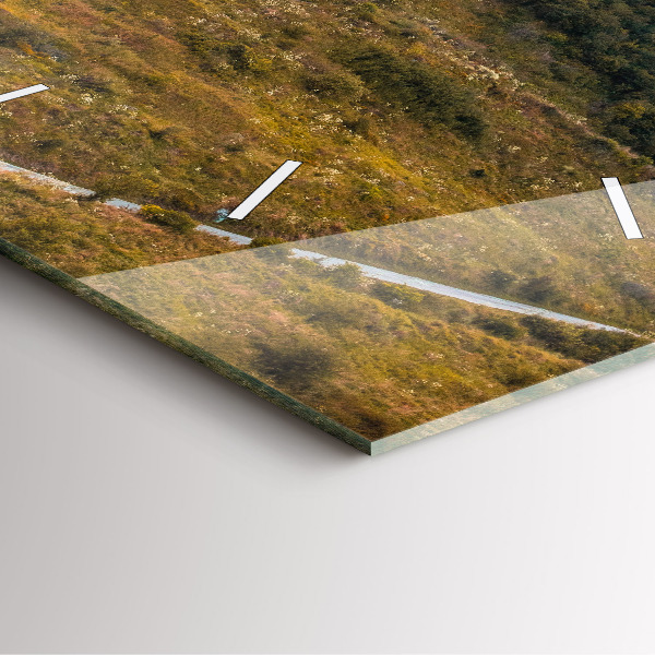 Square glass wall clock Spiš Castle in Slovakia