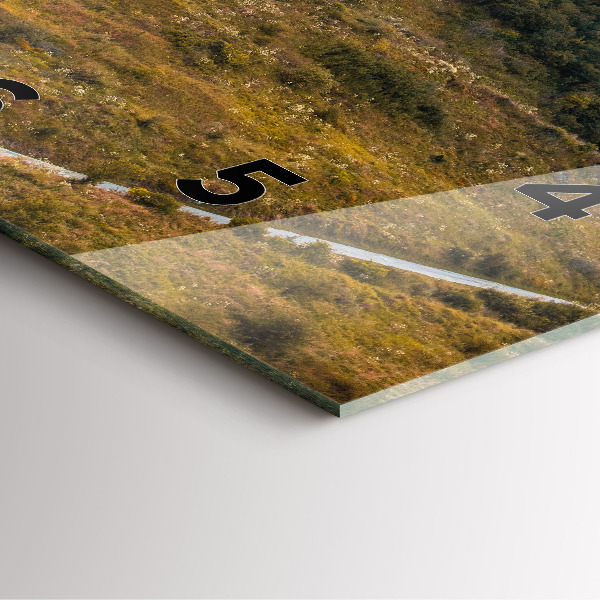 Square glass wall clock Spiš Castle in Slovakia