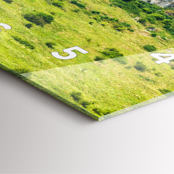 Square glass wall clock Spiš Castle in Slovakia