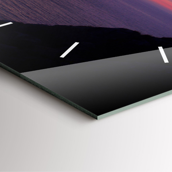 Square glass wall clock Stone head