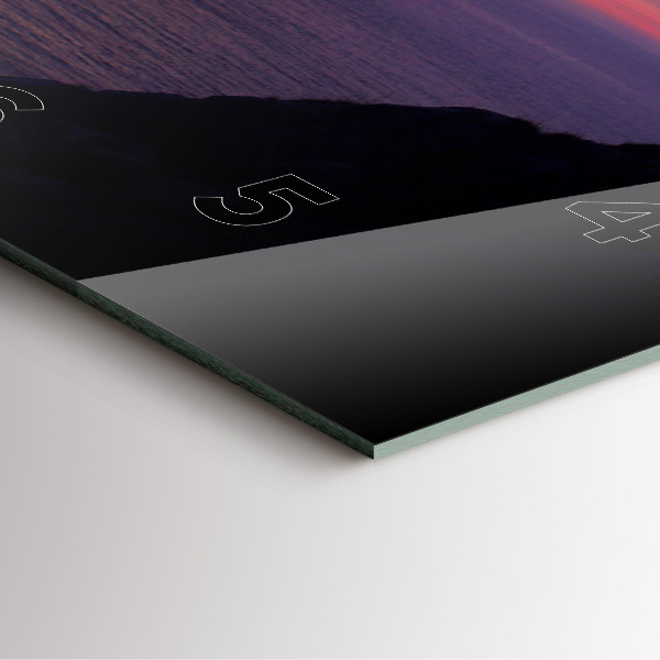 Square glass wall clock Stone head