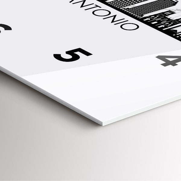 Square glass wall clock City of San Antonio Texas