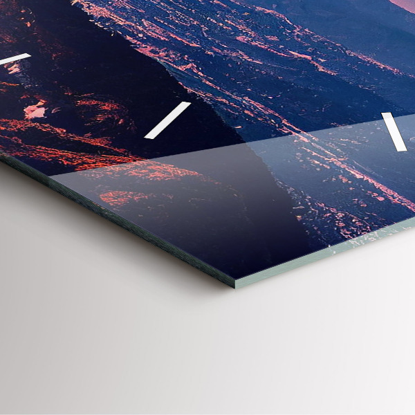 Square glass wall clock Mountains in San Antonio USA