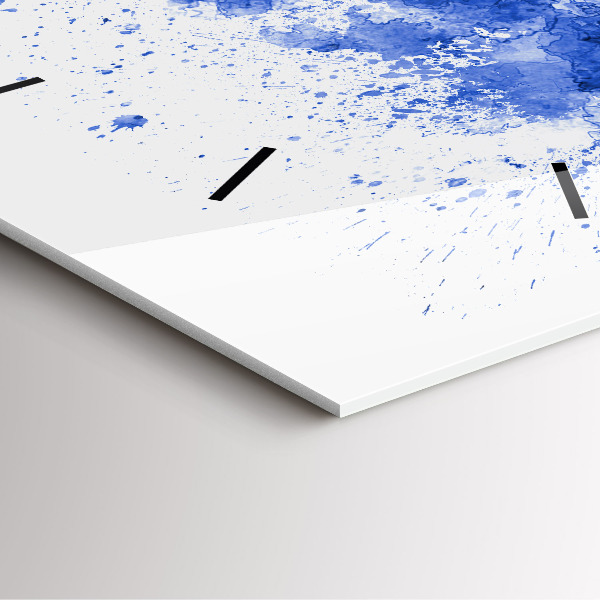 Square glass wall clock San Antonio Watercolors