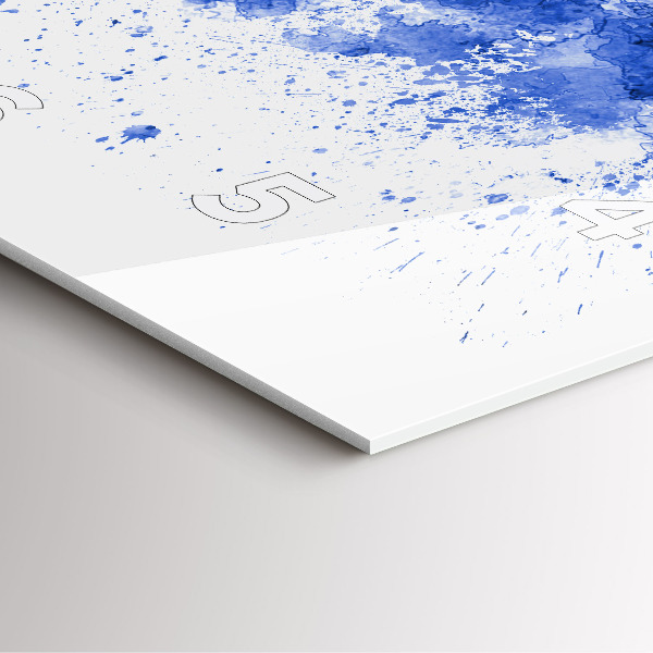 Square glass wall clock San Antonio Watercolors