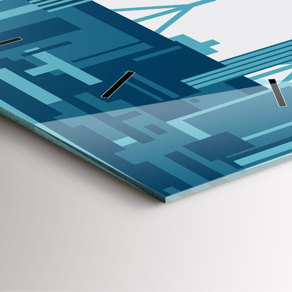 Square glass wall clock Architecture in the USA