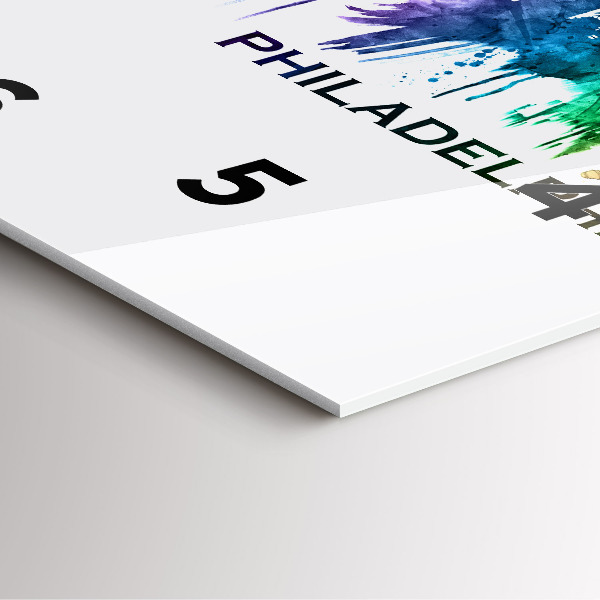 Square glass wall clock Colorful Philadelphia