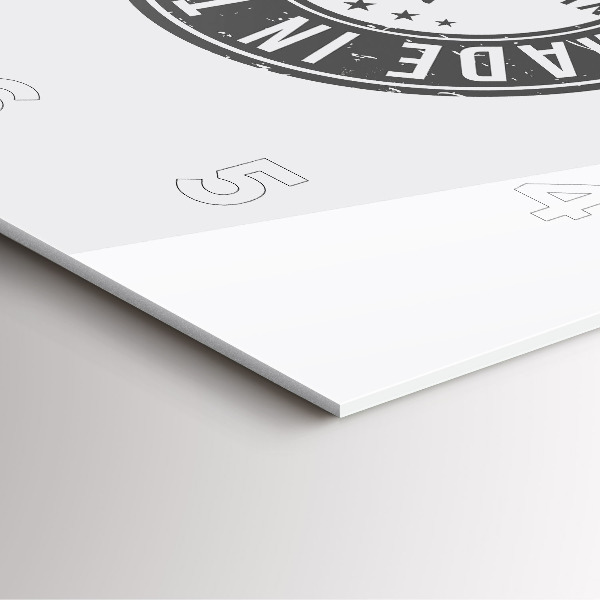 Square glass wall clock Texas stamp