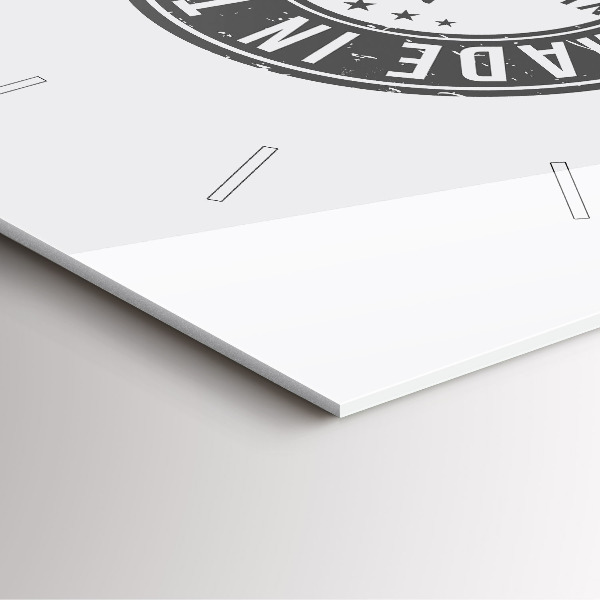 Square glass wall clock Texas stamp