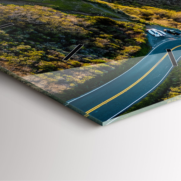 Square glass wall clock The Road to San Francisco