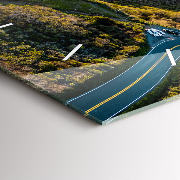 Square glass wall clock The Road to San Francisco