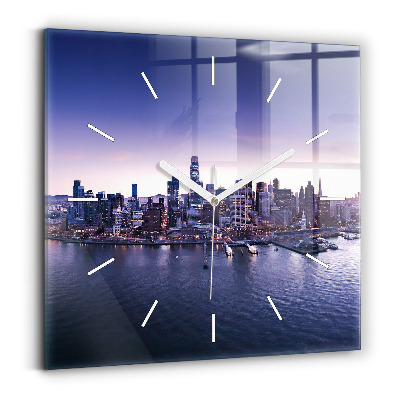 Square glass wall clock View of San Francisco