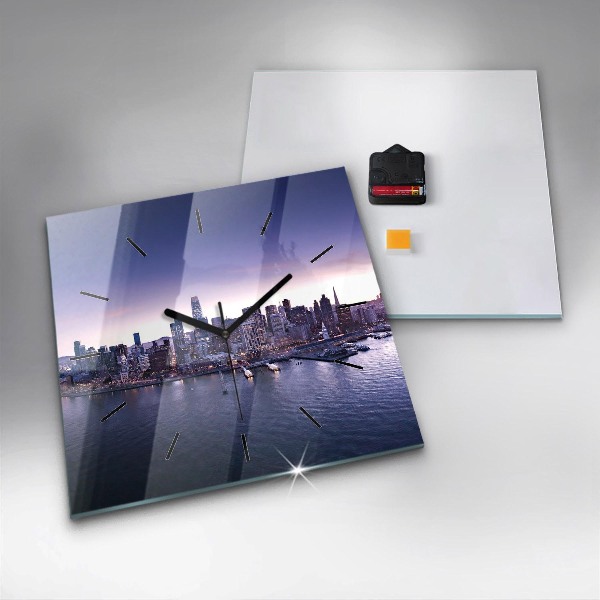 Square glass wall clock View of San Francisco