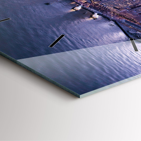 Square glass wall clock View of San Francisco