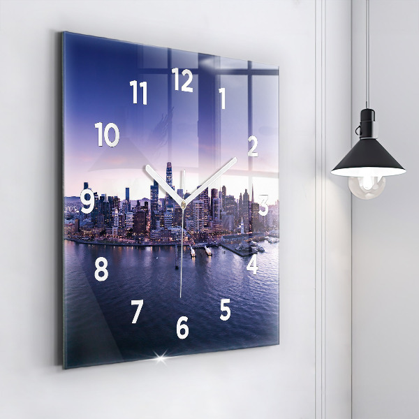 Square glass wall clock View of San Francisco