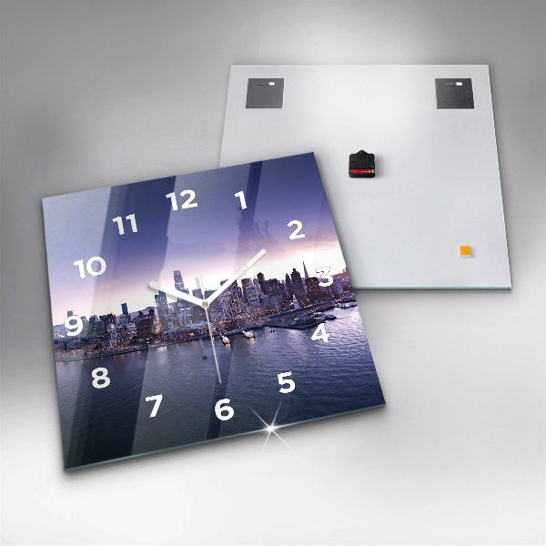 Square glass wall clock View of San Francisco