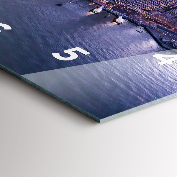 Square glass wall clock View of San Francisco