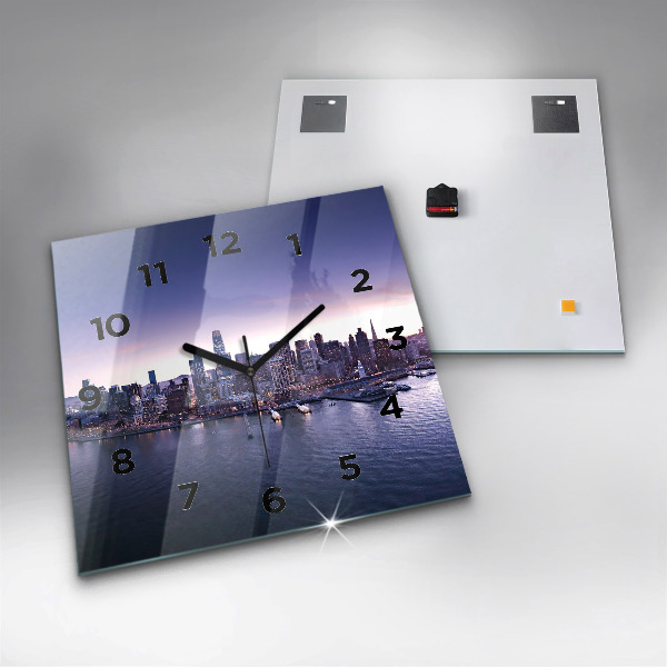 Square glass wall clock View of San Francisco