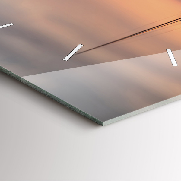 Square glass wall clock Lake Balaton USA