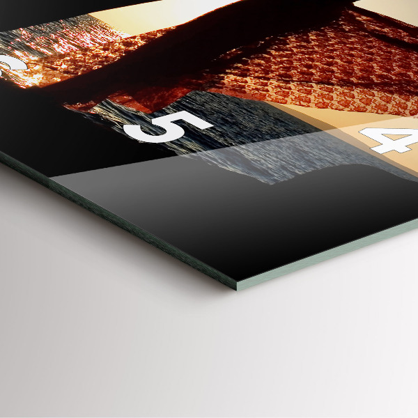 Square glass wall clock Spanish Dance at Sea