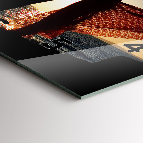 Square glass wall clock Spanish Dance at Sea