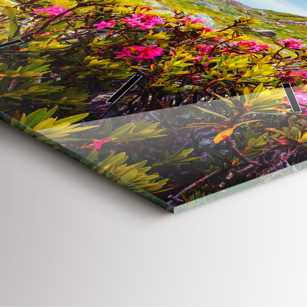 Square glass wall clock Mont Blanc Glacier Chamonix