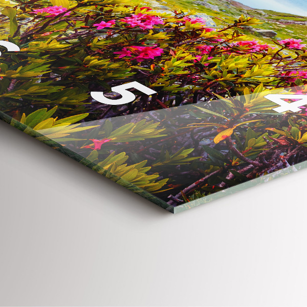 Square glass wall clock Mont Blanc Glacier Chamonix