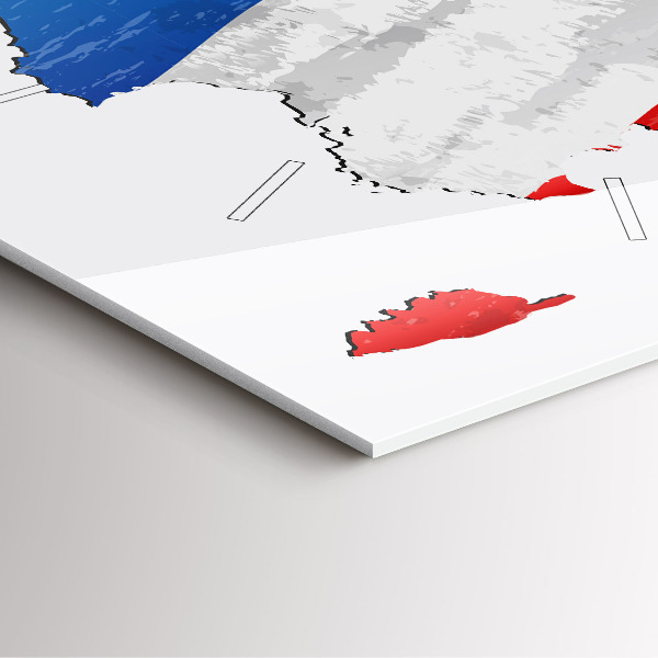 Square glass wall clock Flag of France