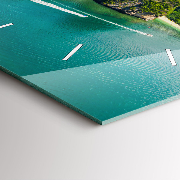Square glass wall clock Island in Thailand