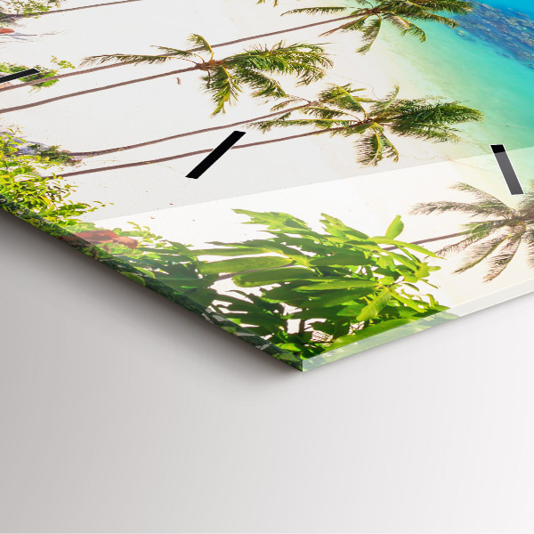 Square glass wall clock National Park Thailand