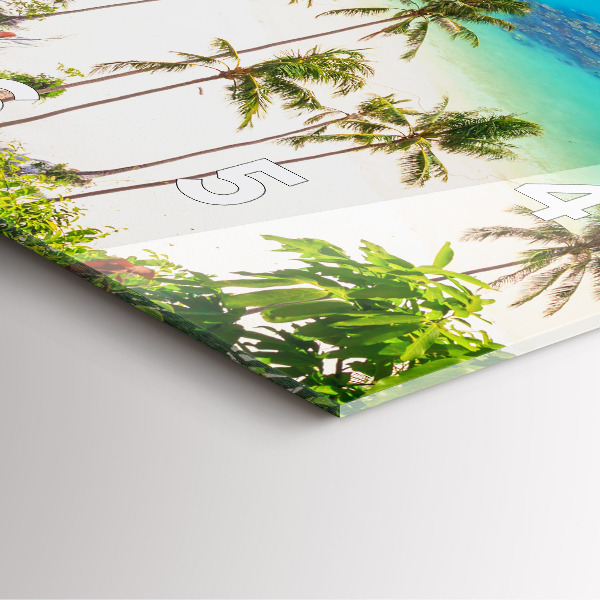 Square glass wall clock National Park Thailand