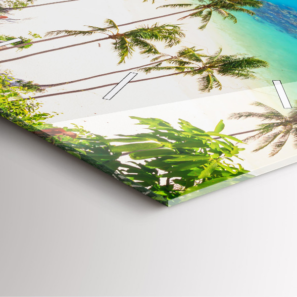 Square glass wall clock National Park Thailand