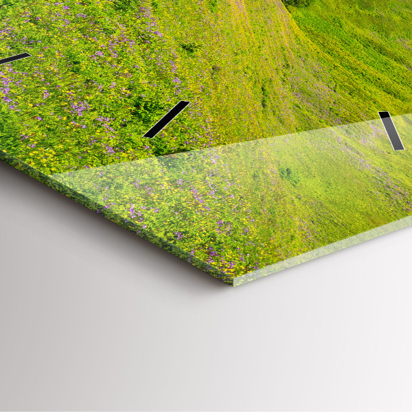 Square glass wall clock Hornstrandir Reserve Iceland