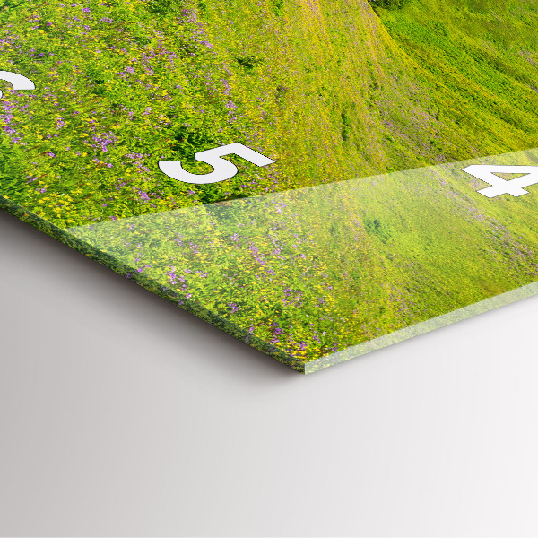 Square glass wall clock Hornstrandir Reserve Iceland